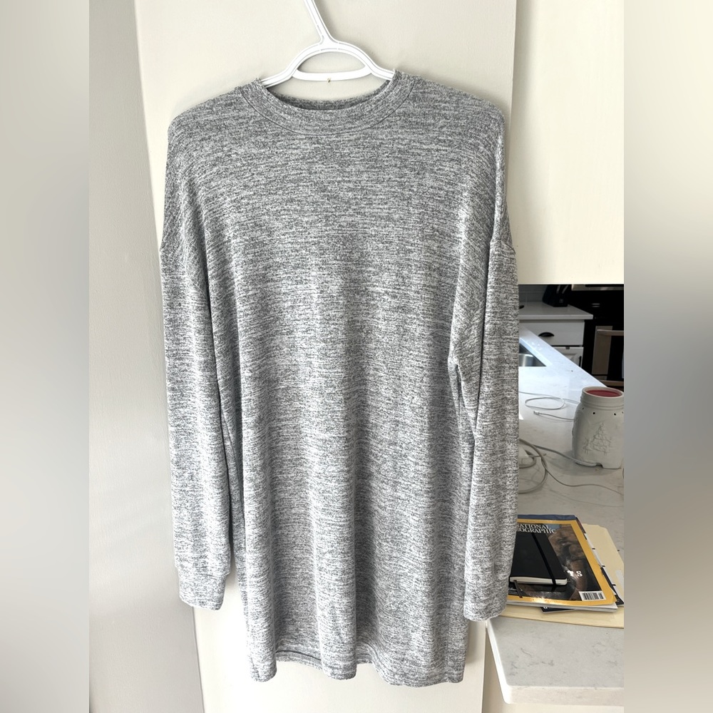 Wilfred Free Long Sleeve Tunic Dress Heather Grey